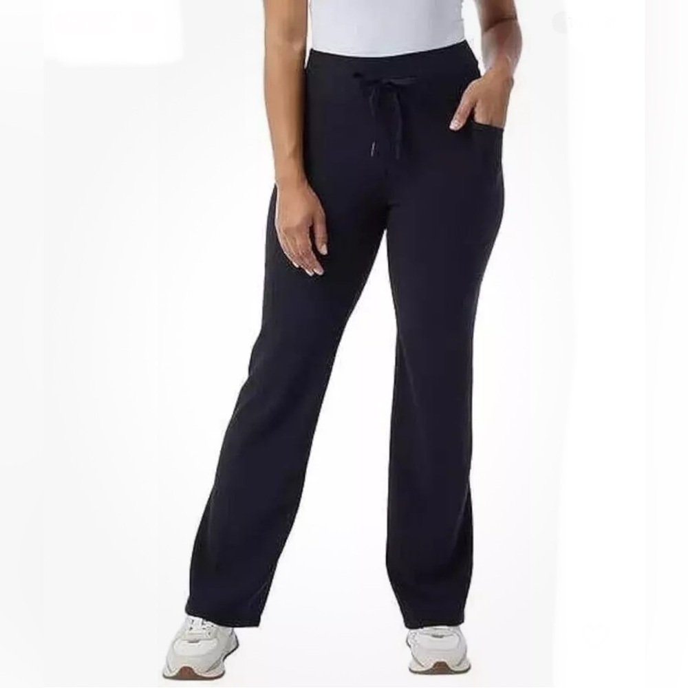 32 Degrees Women's Wide Leg Ribbed Semi-Flare Yoga Pants Large